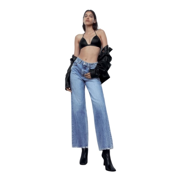 ZARA | Blue | Z1975 MID RISE STRAIGHT LONG LENGTH - Picture 5 of 13